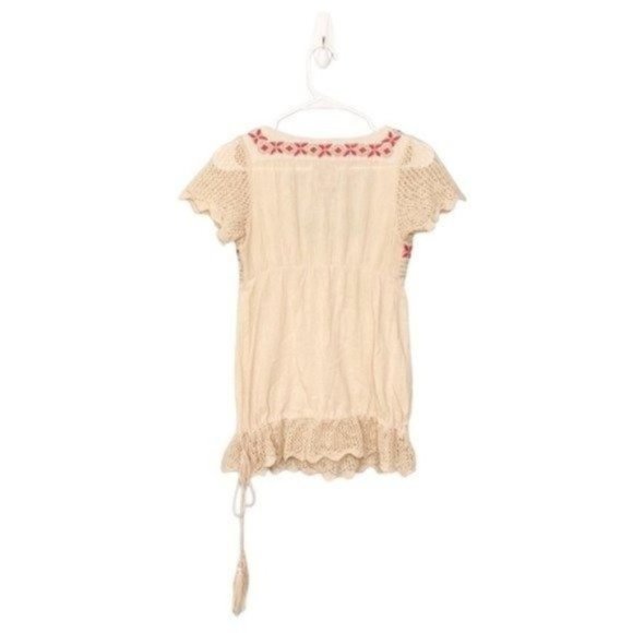 Free People Bavarian Boho Gauze Top Sand - Picture 2 of 5